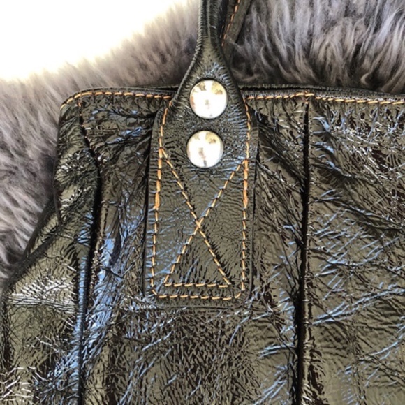 Sofia.C. Black Large Leather Tote Bag